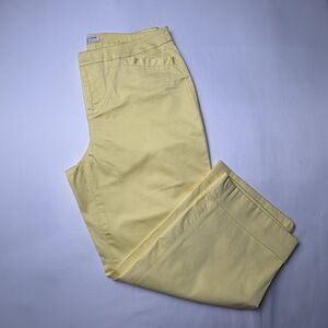 Coldwater Creek Natural Fit Pale Yellow Cropped Pants Women's Size 6.  104